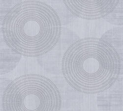 As-Creation Attractive 37832-1 Grafikus cseppmintából kialakított koncentrikus körök szürke árnyalatok finom csillogás tapéta (37832-1)