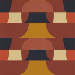 Lutece California Nostalgie 51201008 DECO 70's NOISETTE Avantgarde retrominta a 70-es évekből terrakotta aranysárga sötétkék krém tapéta (51201008)
