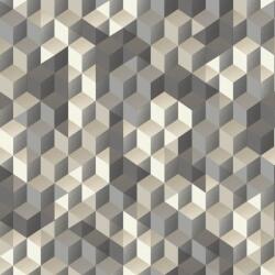  Casadeco Perception TETRIMINO 86489509 Geometrikus Művészi poliéder kompozíció 3D szürke antracit bézs fehér tapéta (86489509)