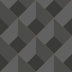  Casadeco Perception LOSANGE 86519530 Geometrikus Térhatású rácsminta rombuszokból grafitszürke antracit tapéta (86519530)