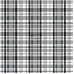 Rum helyett ezúttal Scotch! Valódi skótkockás minta a tengeri rengetegben fehér szürke szürkésbézs antracit tónus tapéta (138821)