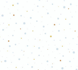 As-Creation Little Love 38116-2 Gyerekszobai grafikus vidám pöttyös minta fehér kék sárga tapéta (38116-2)