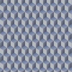 Casadeco Perception RYTHM 86476515 Kubizmus és Elegancia Geometrikus háromdimenziós minta tintakék árnyalatok tapéta (84676515)
