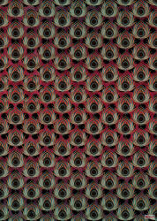  Komar Heritage Edition 1, HX4-033 Paon Rouge pávatoll - pávaszem díszítőminta digitális nyomat (HX4-033)