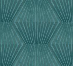  As-Creation Titanium 3, 38204-1 Geometrikus grafikus 3D zöld árnyalatok fényes mintarészletek tapéta (38204-1)