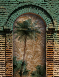 As-Creation Metropolitan Stories II, DD118827 Etno Pálmamotívum keleti stílusú boltívben zöld barna bézs falpanel (DD118827)