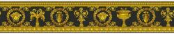 As-Creation Versace 3, 34305-1 medúza babér arany fekete bordűr (34305-1)