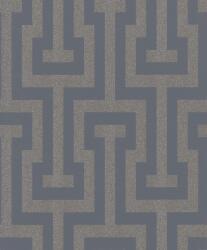  Rasch Sparkling 523928 Grafikus görög labirintus minta éjkék bronz csillogó tapéta (523928)