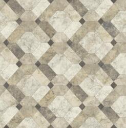 Rasch Textil Restored 024056 Márvány csempemotívum bézs szürke barna ezüst fénylő hatás tapéta (024056)