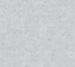 Beton háttéren finom körökkel kialakított 3D grafikus minta világosszürke és fémes ezüst tónus tapéta (39656-6)