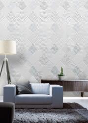 Behang Expresse Timeless INK7173 PYRAMID Geometrikus grafikus 3D nyilakból épülő deltoidok halvány szürke kék szürke falpanel (INK7173)