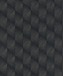 Rasch Tropical House 687958 Geometrikus bambusz struktúrájú grafikus 3D minta éjkék/antracit arany fényes mintarészletek tapéta (687958)