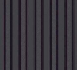 As-Creation Neue Bude 2.0/Black is Beautiful 36167-3 csíkos csillámmal fekete antracit tapéta (36167-3)
