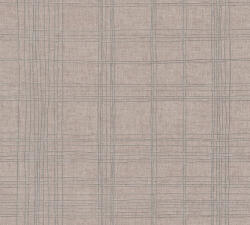  As-Creation Metropolitan Stories II, 37919-2 Grafikus Design "kockás" vonalminta szürkésbézs/szürkésbarna ezüst fémes hatás tapéta (37919-2)