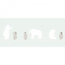 Casadeco Happy Dreams 82866234 FRISE POLAR BEAR BLUE jegesmedvék pingvinek kék fekér szürke bordűr (82866234)