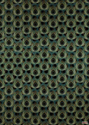  Komar Heritage Edition 1, HX4-034 Paon Vert pávatoll - pávaszem díszítőminta digitális nyomat (HX4-034)
