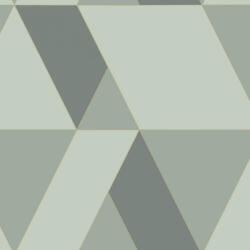 Casadeco Perception TANGRAM 86527212 Geometrikus térhatású texturált minta zöld és szürkészöld árnyalatok barna tapéta (86527212)
