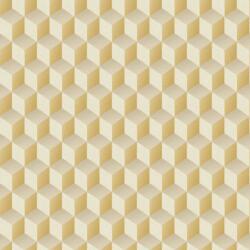  Casadeco Perception RYTHM 86472420 Kubizmus és Elegancia Geometrikus háromdimenziós minta krém bézs okkersárga tapéta (86472420)