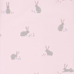 Casadeco Happy Dreams 82744111 BUNNY CORAL/ROSE nyuszik rózsaszín szürke zöld piros tapéta (82744111)