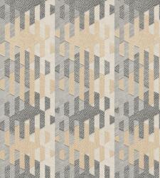  Casadeco Nova 84161403 CHEVRON Grafikus csíkok és formák mátrixa döbbenetes 3D hatás bézs szürke szürlésbézs fekete tapéta (84161403)