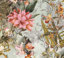 As-Creation Dream Flowery 38177-1 Natur Trópusi Nagyformátumú virágálom bézs korallszín zöld szines tapéta (38177-1)