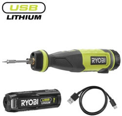 RYOBI 4V USB Lithium forrasztópáka, 1x 2, 0Ah akkumulátor, töltő - RSI4-120G (5133006146) - mzona
