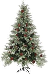 vidaXL Cu LED-uri&conuri 150 cm verde/alb (3094564)