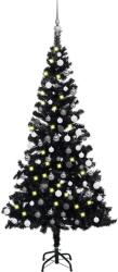 vidaXL Brad LED-uri/globuri 150 cm negru (3077675)