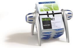 DURABLE Névjegykártyatartó, műanyag, 400 db-os, forgatható, fekvő, DURABLE, VISIFIX® , ezüst (241723)
