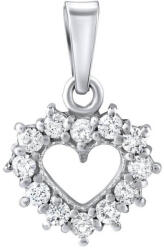 Silvego Pandantiv din argint Inimăcu Swarovski® Zirkoni SILVEGOB11698s