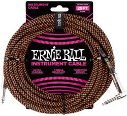 Ernie Ball 25' Braided Cable Black/Orange