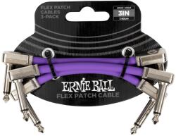 Ernie Ball Flex Patch Cable 3" Purple 3-Pack