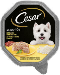 Cesar 28x150g Cesar Senior 10+ tálcás nedves kutyatáp - Csirke és rizs