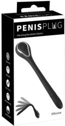 Penisplug Penis Plug Dilator - akkus, vibrációs dilátor (1cm) - fekete - vagyaim