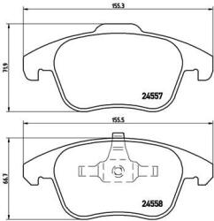 BREMBO set placute frana, frana disc BREMBO P61086 (P61086)