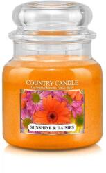 Kringle Candle Свещ Country Candle Sunshine & Daisies ароматизирана свещ средна 2 фитила (453 g),