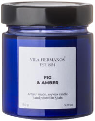 Vila Hermanos Apothecary Cobalt Blue Füge és Amber illatú gyertya 150g,