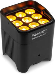 BeamZ BBP59 RGBAW-UV (9x12W) LED, DMX, akkumulátoros reflektor, IP65 kültéri