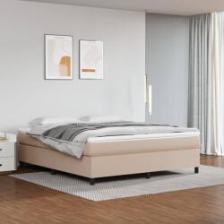 vidaXL cappuccino színű műbőr rugós ágy matraccal 180 x 200 cm (3144625)