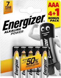 Energizer Elem, AAA mikro, 4+1 db, ENERGIZER "Alkaline Power" EPAAAB4+1 (EPAAAB4+1)
