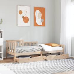 vidaXL tömör fenyőfa kanapéágy fiókkal 90 x 200 cm (3302100)