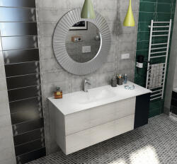 SAPHO Treos beépíthető Rockstone mosdópult 1466x513 mm, balos / matt fehér TS147-0101-L (TS147-0101-L)
