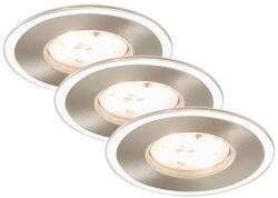 Briloner beépíthető, led lámpa, 4, 5W, 470lum, 3000K, IP44, 8cm, 3 darabos készlet - matt króm (72 (7257032)