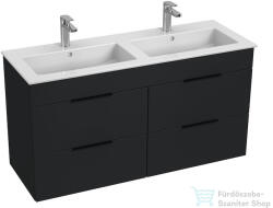 Jika Cube 120 cm-es dupla mosdó és 4 fiókos alsószekrény kombináció, antracit H4536621763521 (H4536621763521)