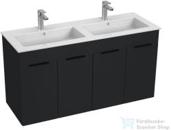 Jika Cube 120 cm-es dupla mosdó és 4 ajtós alsószekrény kombináció, antracit H4536611763521 (H4536611763521)