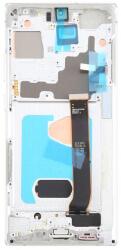  NBA001LCD10112002766228409 Samsung Galaxy Note20 Ultra 5G SM-N986B OLED kijelző érintővel Ezüst kerettel, előlap (kis kijelzős, vastag kávás) (NBA001LCD10112002766228409)