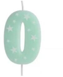 QX Színes születésnapi számgyertya, 6 cm - 0