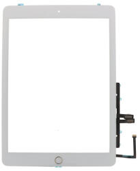  Apple iPad 9.7 2018 (iPad 6. gen) érintőpanel, érintőképernyő ragasztóval és arany színű ujjlenyomat flex kábellel, fehér (OEM)