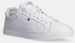 Tommy Hilfiger bőr sportcipő ICON COURT LTH FLAG ESS fehér, FM0FM05317 - fehér Férfi 43