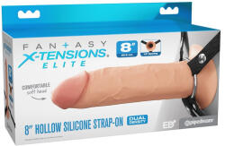 Pipedream 8" Silicone Hollow Strap-on - Dual Density